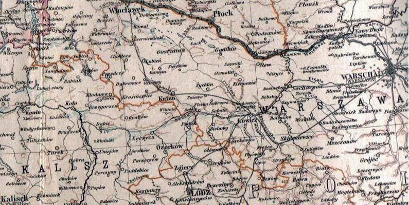 fragment mapy według Justusa Perthesa
wydanej w 1922r.
