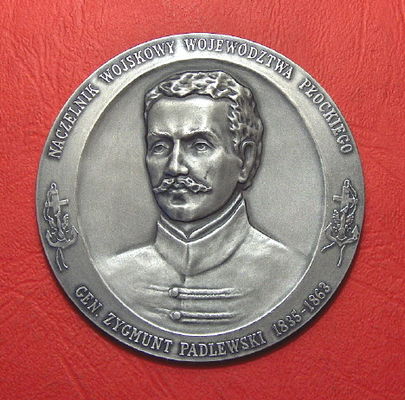 wizerunek gen. Zygmunta Padlewskiego na medalu
***
