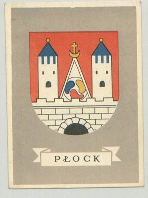 Herb Płocka na pocztówce z 1959r.
???
