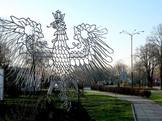 ORZEŁ  przed zespołem szkół na ul. Kilińskiego
ma już chyba ze 20 lat
