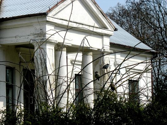 Dwór w Pilichowie z gankiem filarowo-kolumnowym w stylu klasycyzmu z 1911r.
Ozdobą frontu jest portyk złożony z dwóch kolumn toskańskich, zwieńczony trójkątnym szczytem. Z prawej strony otwarty taras. Układ wnętrz przekształcony w wyniku kapitalnego remontu przeprowadzonego w 1989 roku. 

Słowa kluczowe: dwór Pilichowo