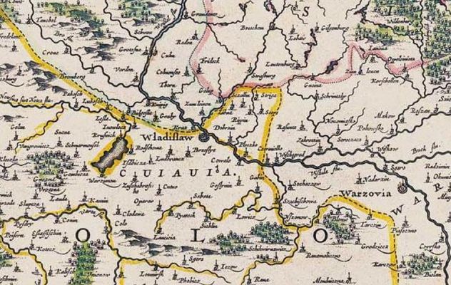 Mapa Polski z lat 1644-1645 - autorstwa Johannesa Jansoniusa - niderlandzkiego kartografa i wydawcy wyd. w Amsterdamie
Prezentowana wersja mapy była dedykowana dla Mikołaja Pahla z Gdańska, rajcy, burmistrza i burghrabiego królewskiego
