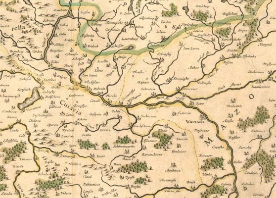 Polonia  A.D. 1635
Fragment mapy Polski  A.D.  1635  autor: Ioanne Blaeu
