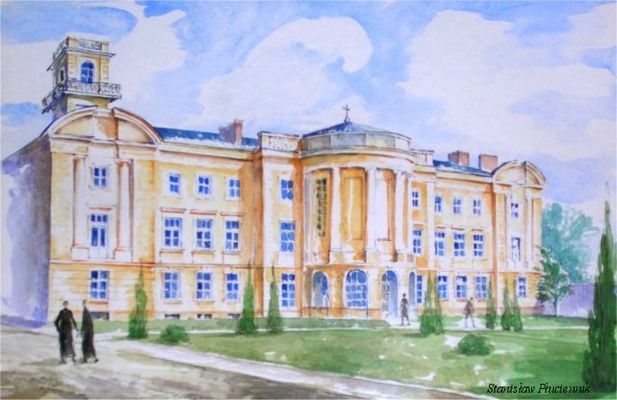 Płockie Seminarium  - akwarela Stanisława Płuciennika
rok założenia 1594r.
