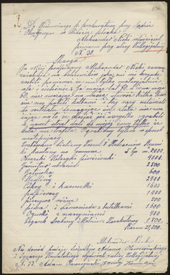 Skarga właściciela piwiarni przy ul. Kolegialnej 30  Aleksandra Nickiego
skarga z powodu start poniesionych z rąk kozackich w dniu 18.VIII.1920r. 
