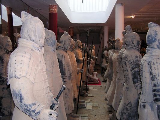 terakotowa armia cesarza Qin Shi Huang Di, który żył ok. 200 roku p.n.e.
twórcy Chin, jej pierwszego cesarza w Płockiej Galerii Sztuki przy ul.Sienkiewicza 36  -  w dniu otwartym dla wszystkich 31.05.2008r.
