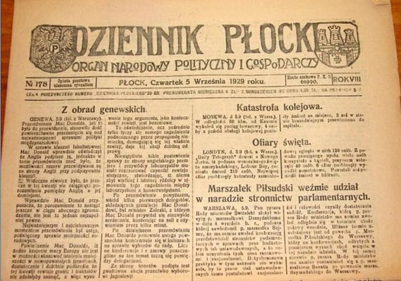 Dziennik Płocki
5 września 1929r.

