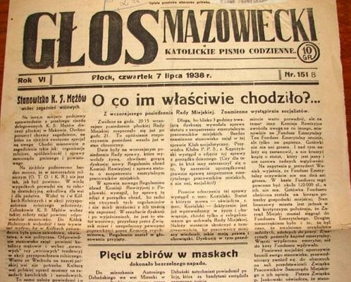Głos Mazowiecki
7 lipca 1938r.
