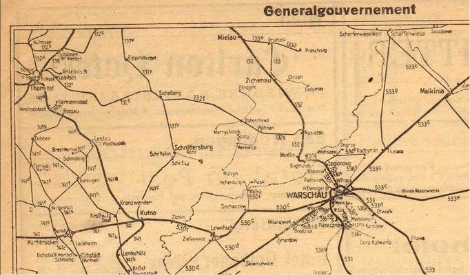 Schröttersburg (Płock) i linie kolejowe podczas okupacji
***
