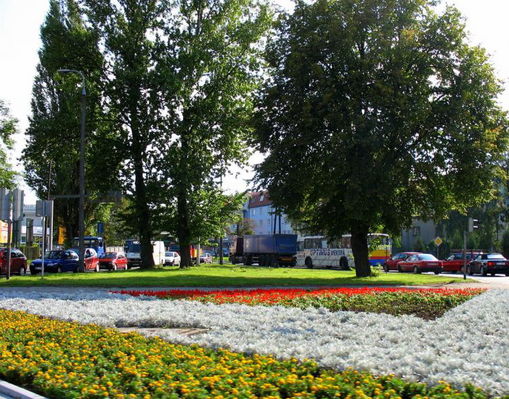 skwer bez nazwy, na skrzyżowaniu ul.Kilińskiego z Al.Jachowicza
piękne kwiaty  lata 2006r
