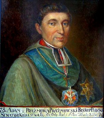 Adam Michał Prażmowski (1764-1836)
prezes NTP w latach 1820-1830, biskup płocki
za jego czasów uporządkowano i urządzono ponownie pochówek szczątkom monarchów Władysława Hermana i Bolesława Krzywoustego, w płockiej katedrze w 1825r.
