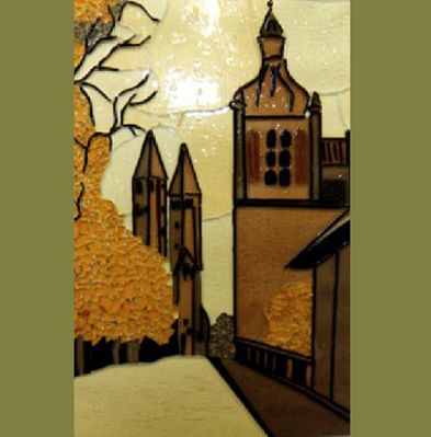 projekt witrażu na szkle "Bazylika"
Glasini
