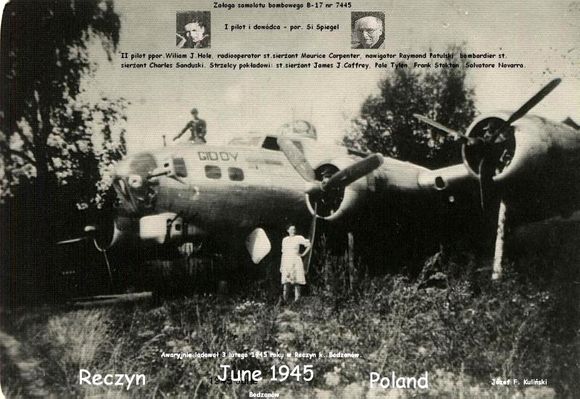 stare zdjęcie bombowca amerykańskiego B-17, który wracając z bombardowania Berlina z powodu braku paliwa musiał lądować na polu w Reczynie koło Bodzanowa
lądował 3 lutego 1945r. Oryginalne śmigło z tego samolotu zachowało sie do dzisiaj i znajduje się w zabytkowej osadzie młyńskiej w Gąsewie

[url]http://galeria.plock24.pl/displayimage.php?pos=-13467[/url]
