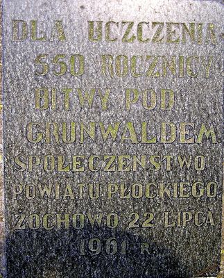 Tablica upamiętniająca przejazd wojsk polsko-litwskich w 1410r.
Żochowo, gm. Staroźreby na trasie pod Grunwald
Słowa kluczowe: tablica bitwa Grunwald