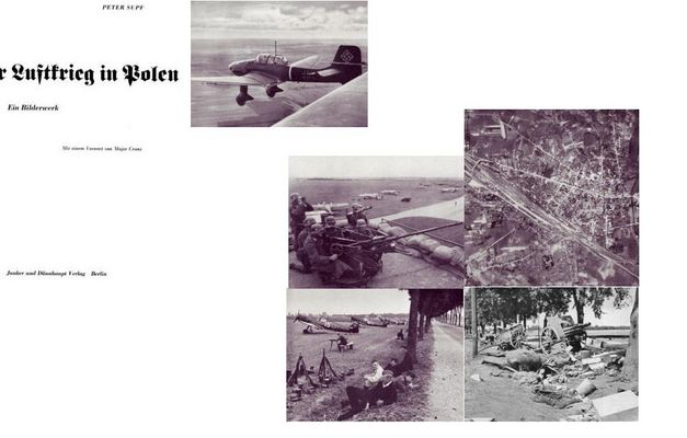 Z albumu niemieckiego lotnika ...
Mój montaż pojedynczych zdjęć z albumu niemieckiego lotnika znaleziony niedawno przeze mnie na niemieckich internetowych stronach aukcyjnych. Z opisu ogólnego odczytałem tam , że znajdowały się w nim zdjęcia Warszawy i Płocka - intuicyjnie wybrałem podobne do płockich krajobrazów np. lotnisko płockie itd. Jest to moja praca o niepewnym efekcie. Czekam na znawców płockich przedwojennych krajobrazów itd. czy można na którymś zdjęciu rozpoznać Płock ?
