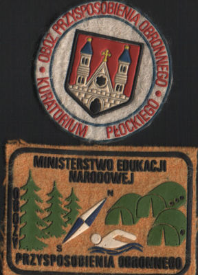 Plakietki- Obóz Przysposobienia obronnego w Gąbinie. Lata 90-te
