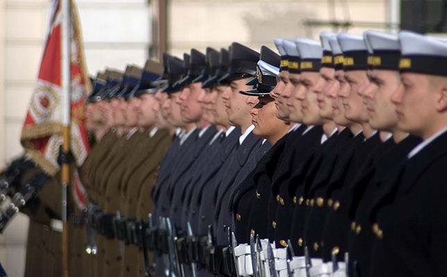 Kompania reprezentacyjna WP
Co ciekawe dowódcą marynarzy była kobieta..
