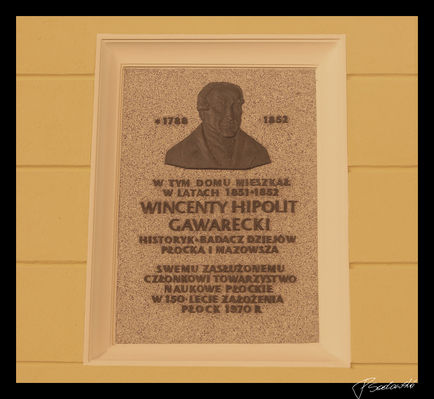 Wincenty Hipolit Gawarecki / Tablica wmurowana w kamienice na Starym Rynku
