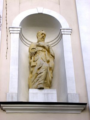 Figura św. Piotra na fasadzie kościoła św. Jana Chrzciciela
Słowa kluczowe: figura płockie detale