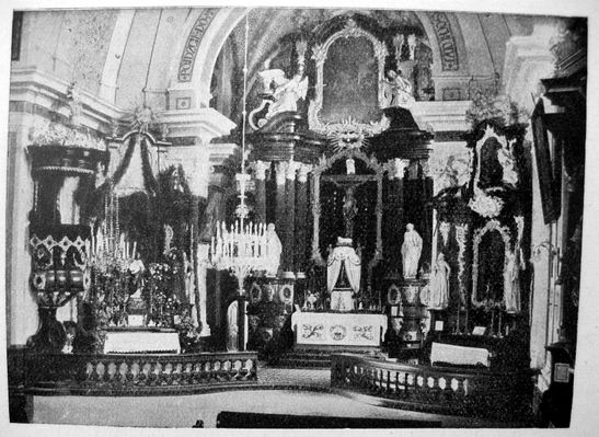 Wnętrze kościoła pw. św. Jana Chrzciciela - 1917r.
"Płock - Monografia Historyczna"
