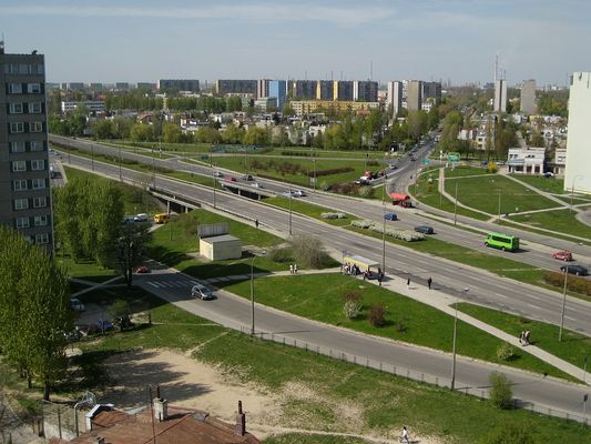 Widok na wiadukt w al. Józefa Piłsudskiego i ul. Chopina
Widok z lotu ptaka
