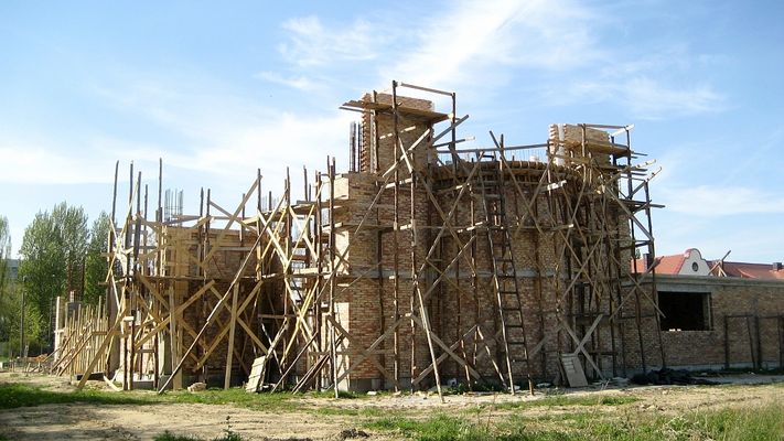 Kościół w budowie na Międzytorzu
