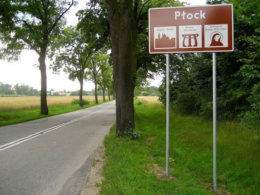 Nowe witacze innego typu przed Płockiem
Witacz przy ul. Otolińskiej
