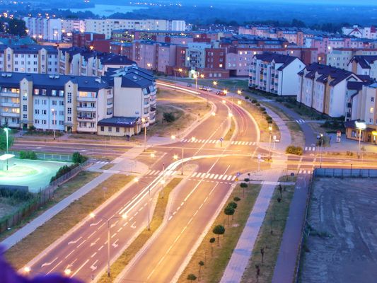 Skrzowanie Jana Pawła II z ulicą Czwartaków
