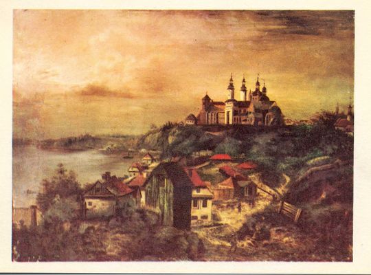 XIX-wieczne Rybaki
Płock, Wzgórze tumskie i dzielnica Rybaki, malarz nieznany XIX w., olej płótno 42x52 cm
Słowa kluczowe: historia malarstwo stary Płock Muzeum Mazowieckie Gierymski