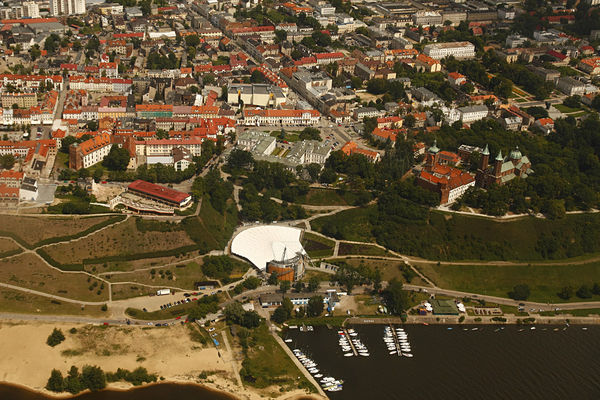 Płock z okna samolotu 

