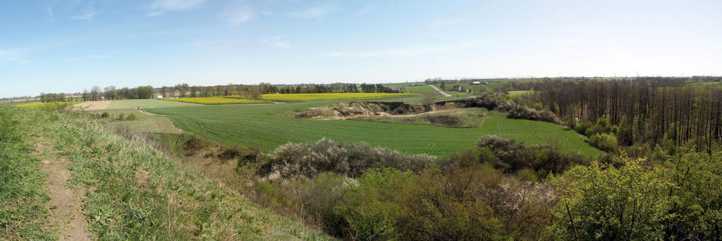 Panorama z grodziska w Nowych Proboszczewicach
