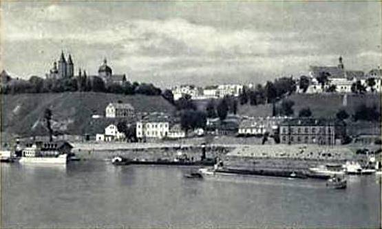 Wisła i panorama Płocka na skarpie
1939-1945r.
