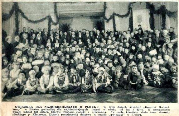 gwiazdka dla najbiedniejszych dzieci w Płocku
na czele komitetu żona starosty płockiego pani Klotzowa
ILUSTROWANY KURIER 1933r.
Słowa kluczowe: gwiazdka dla najbiedniejszych dzieci w Płocku 1933r.