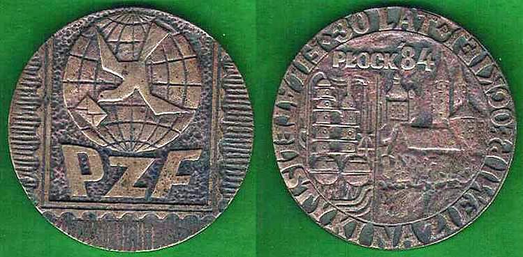 medal  pt. "30 lat filatelistyki na ziemi płockiej" z 1984r.
czy przed 1954r. nie znano w Płocku pojęcia "filatelistyka" ?
Słowa kluczowe: filatelistyka w Płocku medal