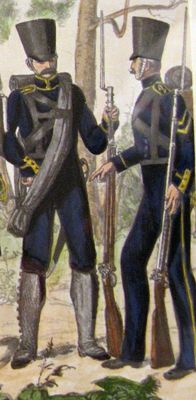 żołnierze z 3 i 4 pułku
3 Pułk Strzelców Pieszych Królestwa Kongresowego sformowany 1815r. Stacjonował w Płocku, a jego kompanie karabinierskie w Warszawie w koszarach Ordynackich. W ciągu wojny pułk otrzymał 11 krzyży złotych i 20 srebrnych. Dowódcą pułku do 1818r. był Antoni Giełgud
Słowa kluczowe: 3 Pułk Strzelców Pieszych Płock 1915r.