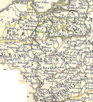 Płock -  Plok P.  na mapie z 1789r.
"La Polonia"  CARLI PAZZINI 1789r 
MAPA POLSKI I LITWY, MIEDZIORYT RĘCZNIE KOLOROWANY 


Słowa kluczowe: mapa 1789r.