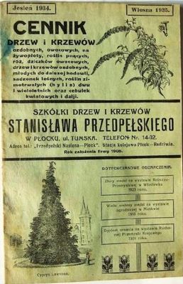 Cyprys Lavsona, a w tle wieża podobna do płockiej
mała płocka firma ogrodniczo-sadownicza zdobywała dyplomy i medale od 1910r. do 1931r.
Słowa kluczowe: firma ogrodniczo-sadownicza z Płocka 1935r.