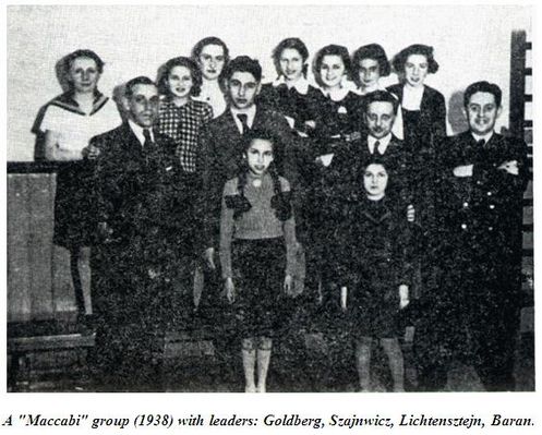 grupa młodzieży żydowskiej "Maccabi"  z  Płocka
1938r.
