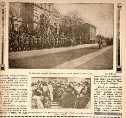 zdjęcia związane z Obroną Płocka z 1920r. w 6. rocznicę tego wydarzenia
strona z miesięcznika "Mazowsze Płockie i Kujaw" Nr 4 z 1926r.
Słowa kluczowe: strona z miesięcznika "Mazowsze Płockie i Kujaw" Nr 4 z 1926r.
