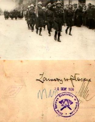 Straż Ogniowa Ochotnicza z Piaseczna
zawody w Płocku, 1936r.
wyk. Foto-Salon-Film  Płock Kolegjalna 6
