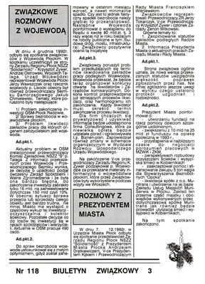 biuletyn NSZZ "Solidarność" Nr 118, grudzień 1992r.
strona 3/3
Słowa kluczowe: biuletyn NSZZ "Solidarność" Nr 118, grudzień 1992r.