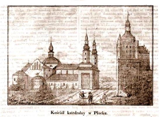 Kościół Katedralny w Płocku ok. 1836r.
drzeworyt w tygodniku "Przyjaciel Ludu"
Słowa kluczowe: kościół katedra drzeworyt 1836r.