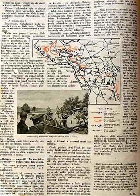 wspomnienia o obronie Płocka w 1920r. 
cd. artykułu w Przewodniku Katolickim nr 33,  16.VIII.1936
Słowa kluczowe: artykuł o bohaterskim mieście Płocku z 1936r.