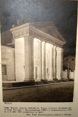 Teatr Miejski w Płocku nocą (rozebrany przez Niemców w czasie II W.Ś.)
wyd. Księgarnia E.Trautman
Słowa kluczowe: teatr Płock