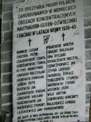 Tablica pamiątkowa w kaplicy na cmentarzu przy ul. Kobylińskiego
Słowa kluczowe: tablica płock kobylińskiego