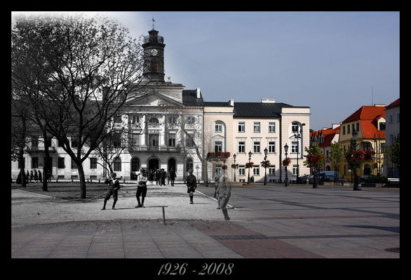 1926 - 2008
Fot. "2008" - dorob
Fot. "1926 (~1930)" - Aleksander Maciesza
Fotomontaż - Monteiro
Słowa kluczowe: ratusz eksperyment