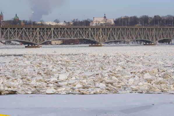 Most i skuta lodem Wisła
