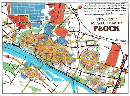 koncepcja ulepszenia infrastruktury drogowej Płocka
autor: Jan Wyrębkowski, 13.11.2010r.
Słowa kluczowe: plan infrastruktura drogi Płock
