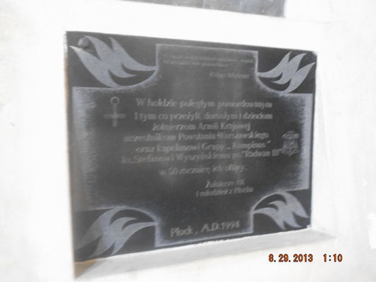 Żołnierzom Armii Krajowej - tablica w katedrze

